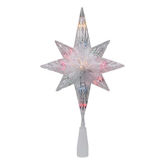 11" Lighted Clear Crystal Star of Bethlehem Tree Topper By Northlight | 11" x 7.75" x 2" | Michaels®